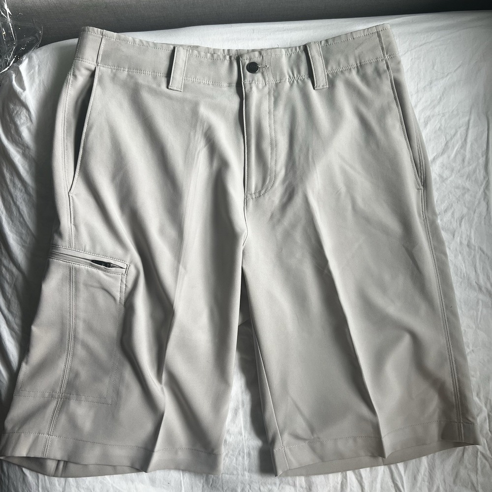 Callaway Golf Shorts Men's Stretch 32 Media‎ Zipper Pocket Stone $78